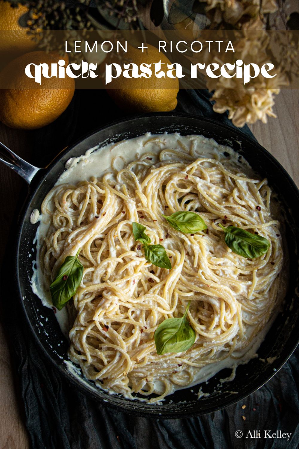 For a quick meal that is simple yet scrumptious - you have to try this lemon ricotta pasta! The sweet, zesty lemon flavor combined with creamy ricotta cheese is a match made in heaven. Plus, this dish is effortless to make and is the best way to spruce up a boring weeknight meal!