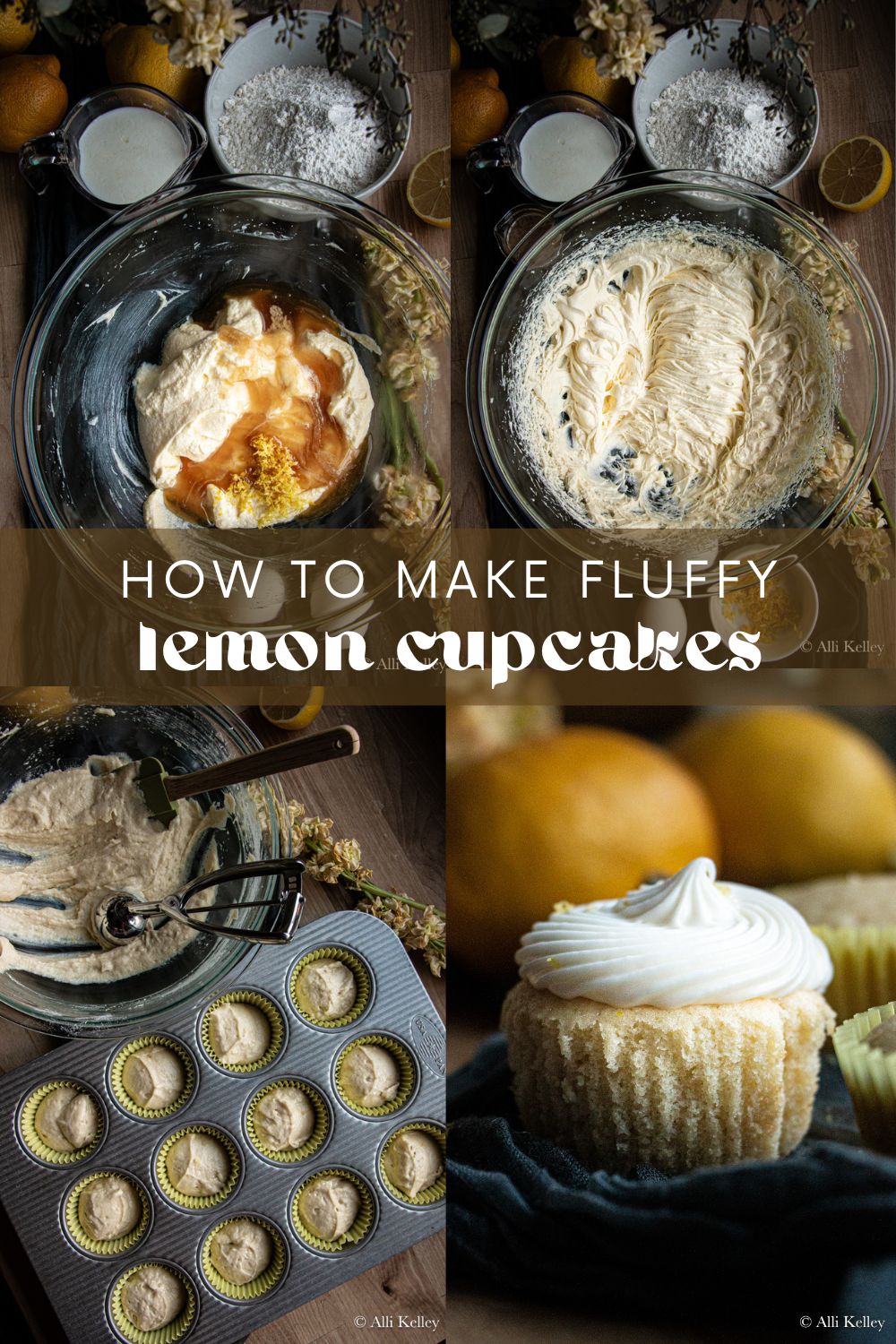 Simple recipe for moist & flavorful honey lemon cupcakes plus three amazing baking tips to make sure your baked goods don't turn out dry or tough! #cupcakes #baking #bakingday #cake #lemon #honey #honeylemon #lemonhoney #lemoncupcakes #lemoncake #lemonhoneycake #honeylemoncake #honeylemoncupcakes #citrus