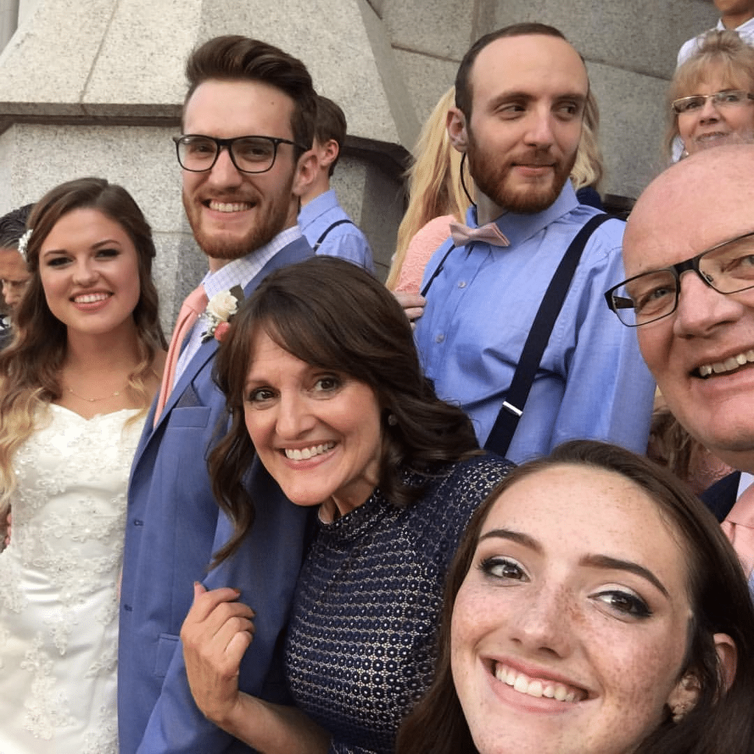 Family wedding selfie