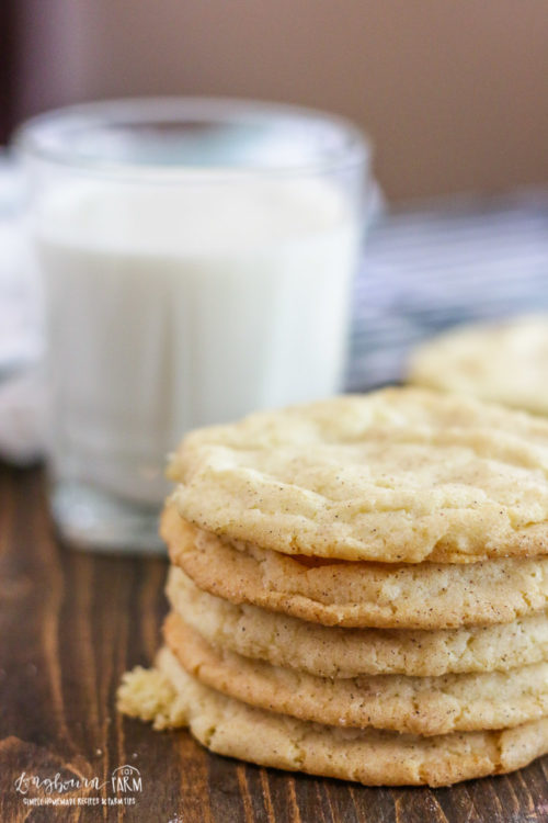 A stack of snickerdoodle cookies. 