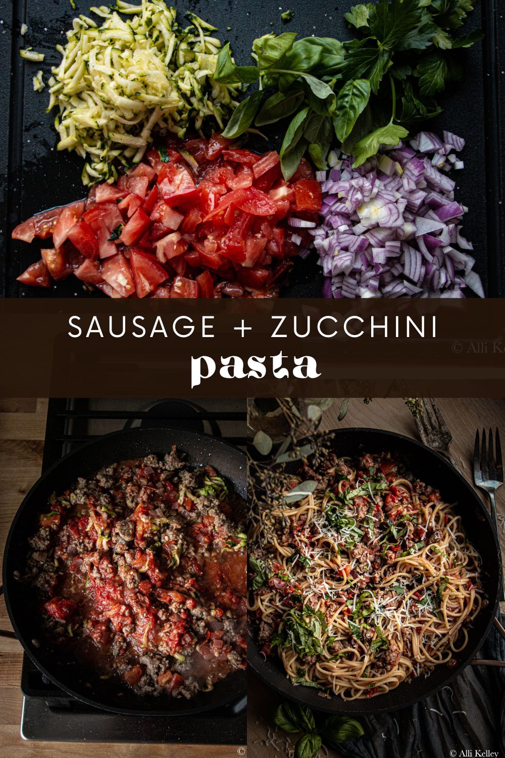 Zucchini and Sausage Spaghetti is a quick dish that is packed full of fresh flavor. Substitute the pasta for spaghetti squash to make it even healthier!