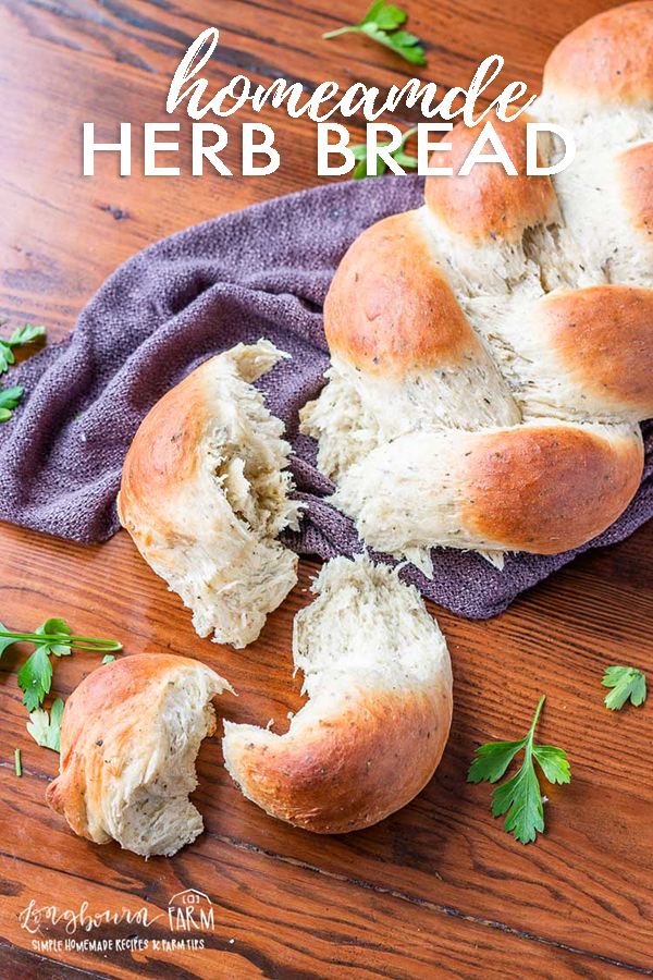 This 60 minute homemade herb bread is not only a showstopper, it's delicious and one of the easiest yeast breads you'll make! Perfect for any skill level! #herbbread #herbbreadrecipe #herbbreadrecipesimple #herbbreadrecipehomemade #herbbread #herbbreadsimple #herbbreadhomemade #herbbreadeasy #herbbreaditalian #herbbreadgarlic #herbbreadrosemary
