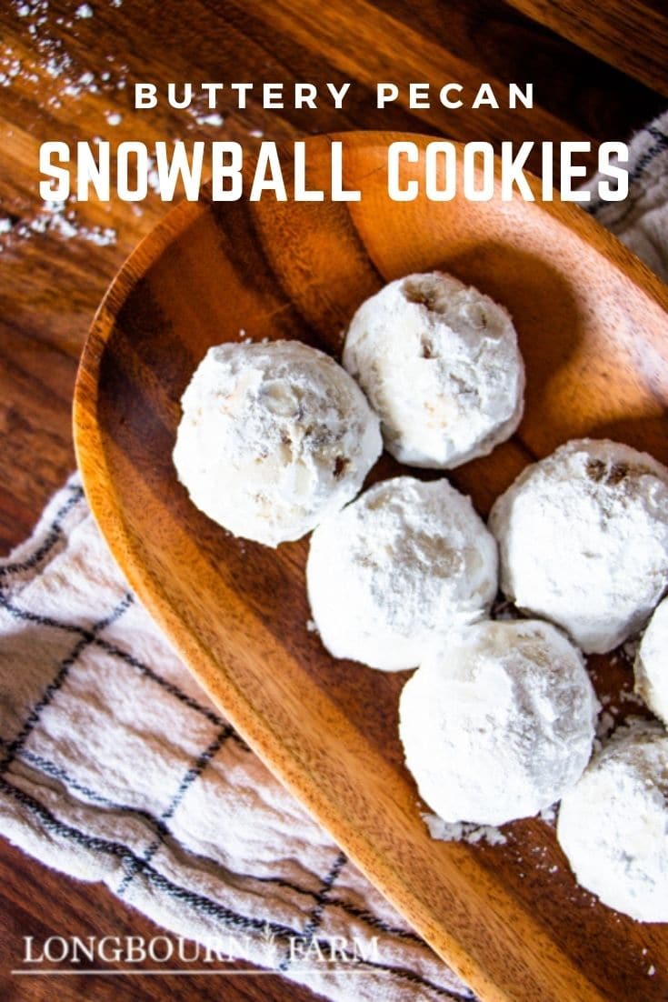 This pecan snowball cookies recipe is perfect for the holiday season and especially Christmas. Made to look like little snowballs but taste like shortbread, every bite will give you nostalgic feelings of Christmases past. 