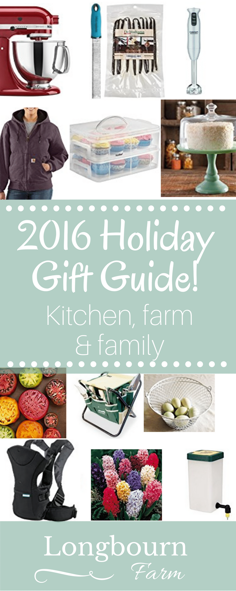 Get the perfect gift for the kitchen, farm or family person in your life! Longbourn Farm's 2016 Holiday Gift Guide is the perfect spot to shop for ideas.