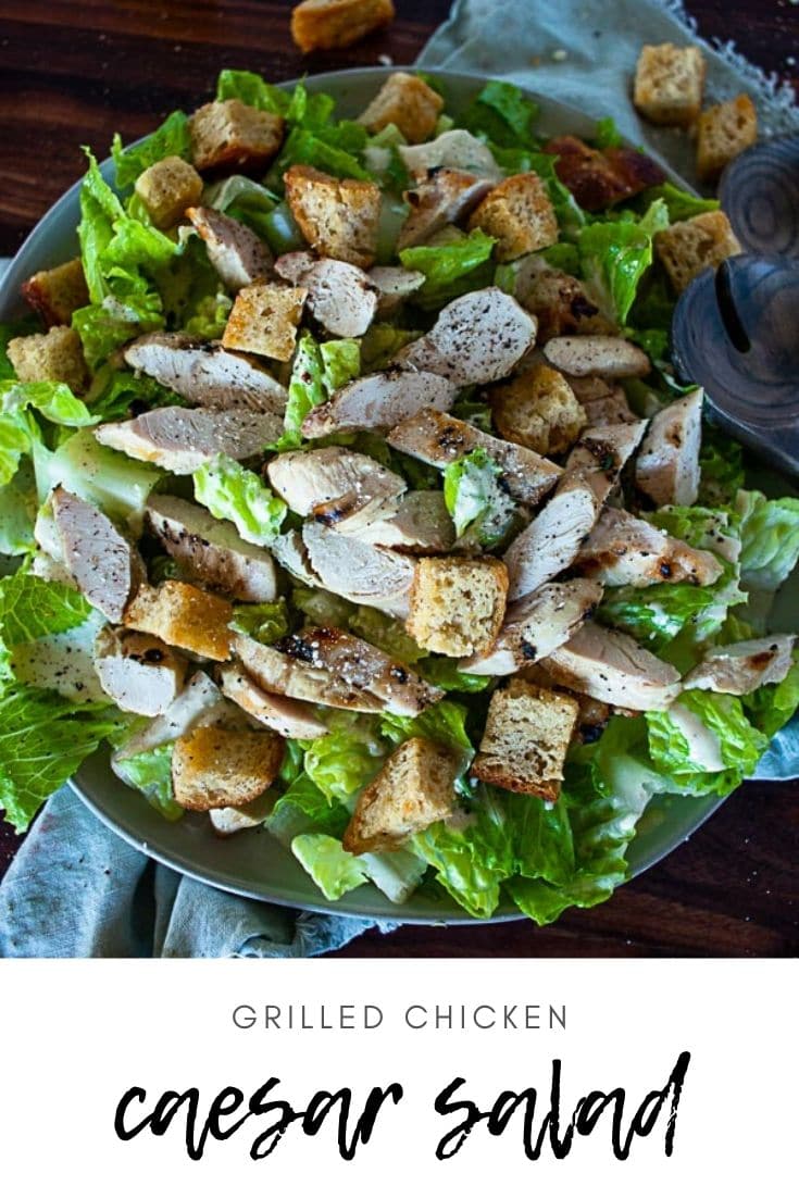 Grilled chicken caesar salad is the perfect light lunch or dinner. Homemade caesar salad dressing is easy to make and so delicious. You can make it, try it!