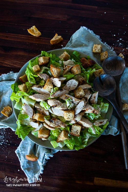 Grilled Chicken Caesar Salad • Longbourn Farm