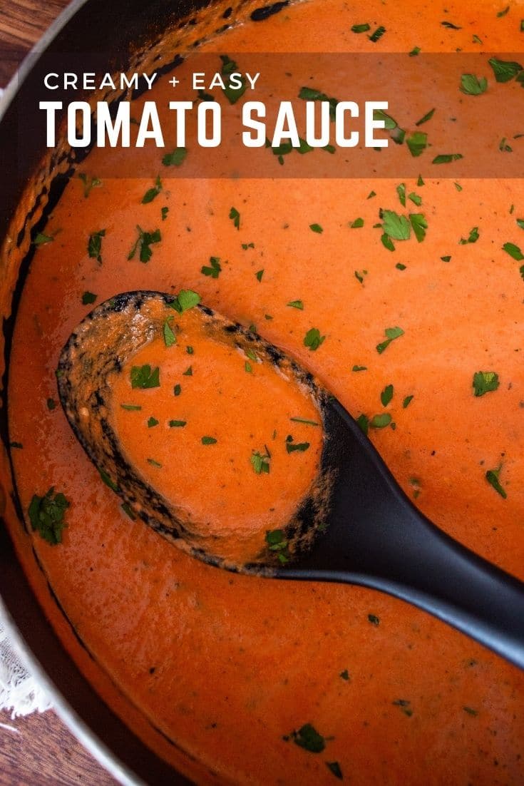 Creamy tomato sauce is easy to make and delicious on any kind of pasta. Make your favorite and try it today!