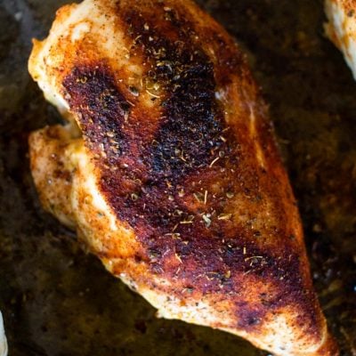 baked and seasoned chicken breast