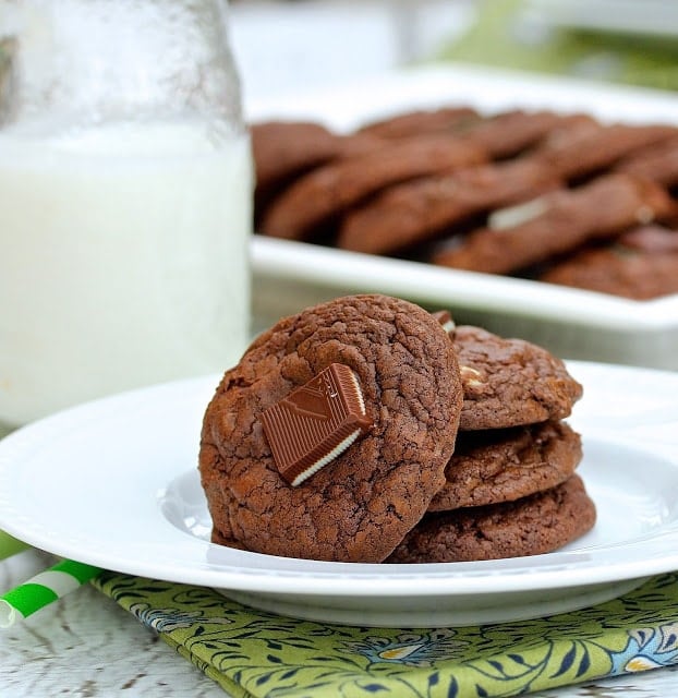 Chocolate Andes Mint Chip Cookies