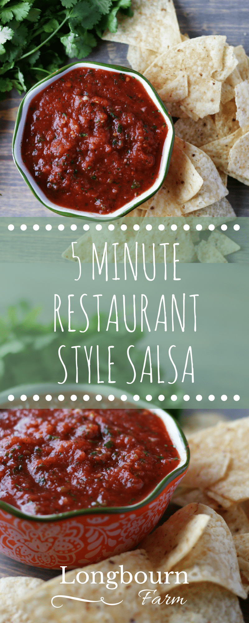 This Restaurant Style Salsa is insanely delicious and only takes minutes to make. Thick and bursting with flavor it's everything a salsa should be.