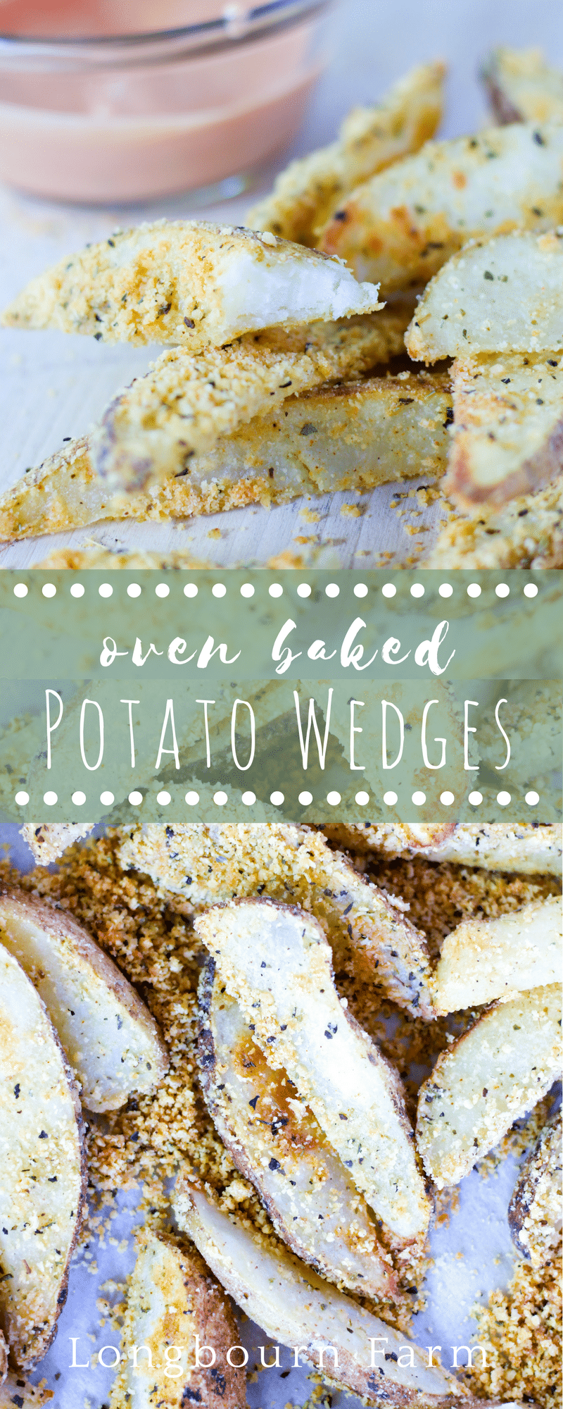 Seasoned oven baked potato wedges are the perfect summer side dish! Easy, flavorful and crisp they are sure to be a family favorite.