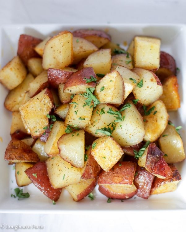 Crispy Roasted Potatoes {In the oven!}