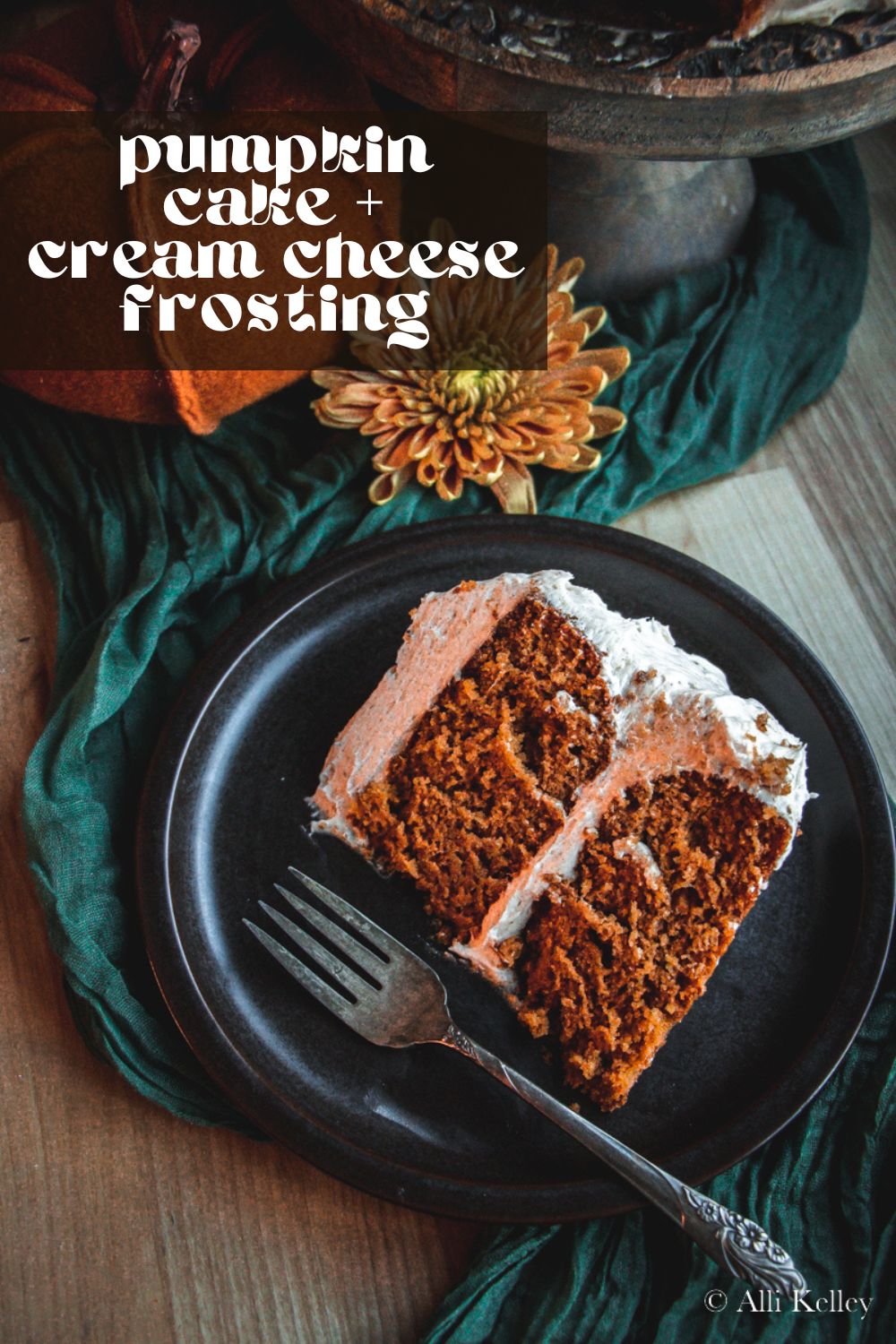 This layered pumpkin spice cake is not only a show-stopper, it is super easy to make! Moist, delicious and bursting with pumpkin and pumpkin spice flavor! #pumpkin #pumpkinspice #pumpkinlayercake #pumpkincake #pumpkinrecipe #pumpkindessert #pumpkinrecipe #pumpkinseason #fallbaking #fallbakingrecipe #seasonalrecipe #thanksgivingrecipe