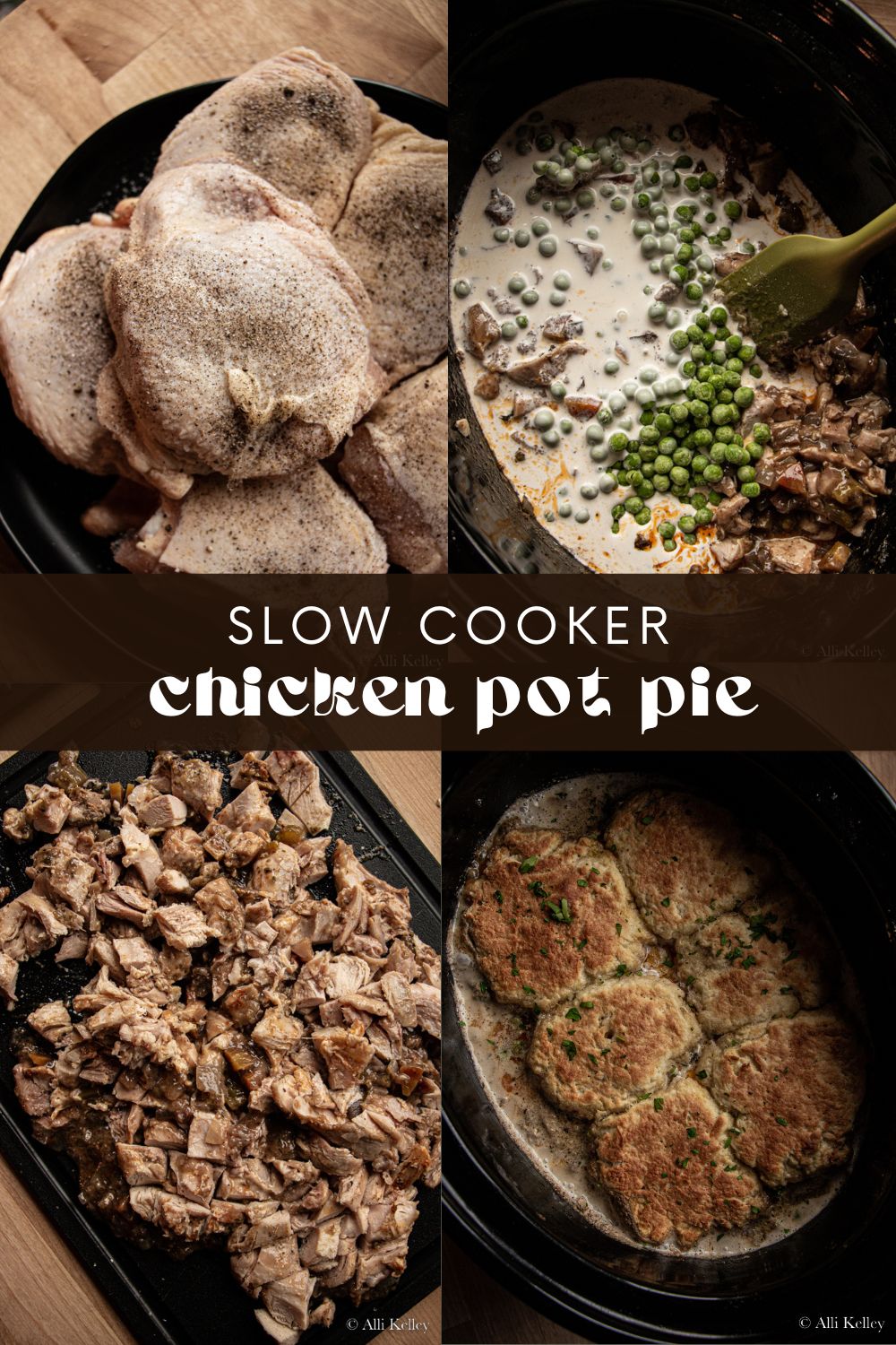 Slow cooker chicken pot pie is the perfect meal for a busy day! Comfort food made easy, it's packed with flavor and sure to be an instant family favorite.