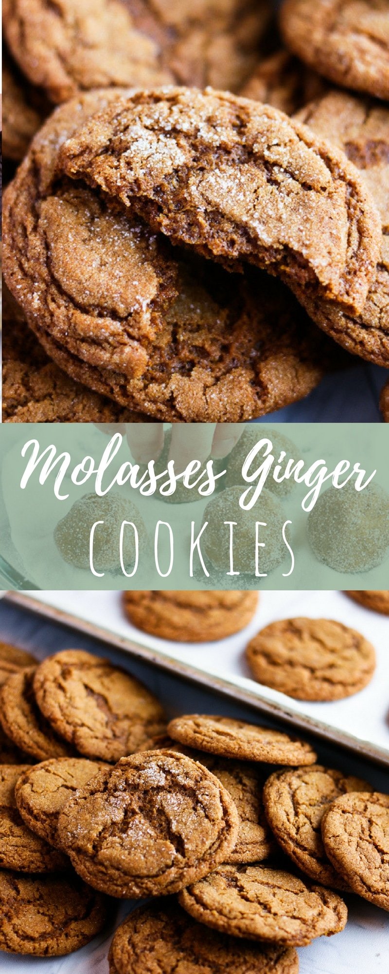 Molasses ginger cookies are deliciously chewy and packed with holiday-spice flavor. Making homemade Christmas cookies has never been easier - or more tasty!