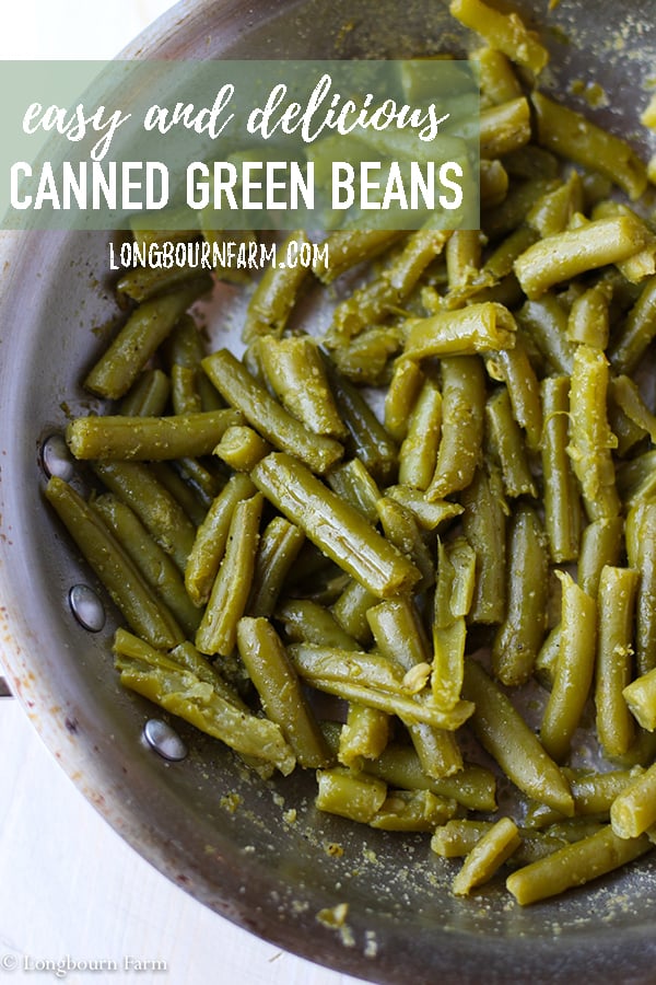 This canned green bean recipe is an easy and delicious way to use those green beans in your pantry! A few ingredients make a veggie the family will love! #greenbeans #cannedgreanbeans #beansandbacon #baconbeans #green #beans #cannedfood #goodfood #vegetable #sidedish #veggies