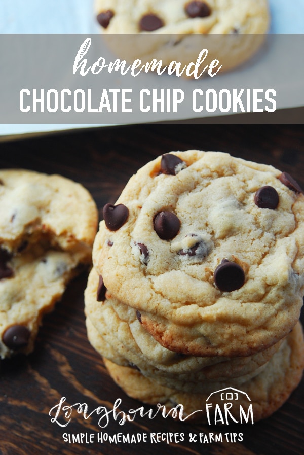 These homemade chocolate chip cookies are easy to make and so delicious. Delicious buttery flavor with perfect crispy edges with a chewy center. The best!! #chocolate #chocolatechip #chocolatechipcookies #cookies #bakingcookies #baking #bakingday #makingcookies #basiccookies