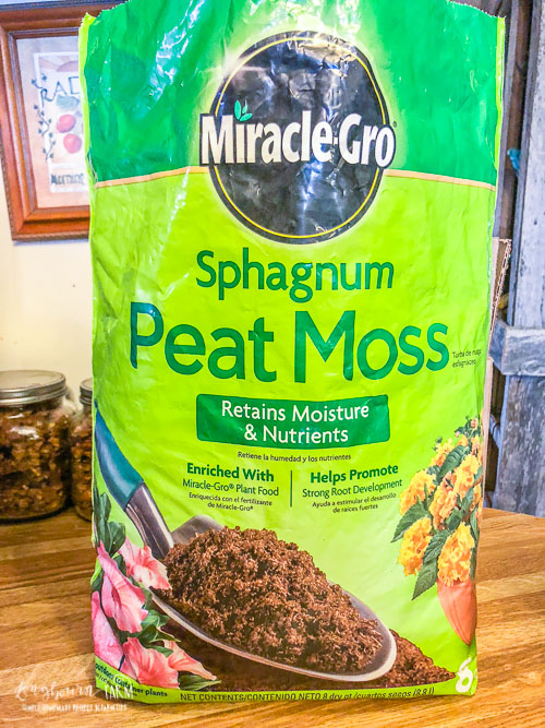 Small bag of Sphagnum Peat Moss. 
