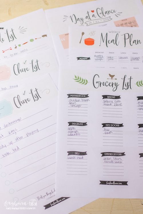 Grocery and food lists from the Farmer's Friend Farm Planner.