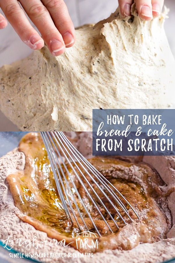 Learning how to bake a cake from scratch or how to bake bread isn't hard but there are a few important principles you need to know. This tutorial will give you all the information and tips you need to be successful baking! #baking #bake #cake #bakecake #howtobake #cakefromscratch #homemadebread #homemadecake #homemadecupcakes #cupcakes #bakingcake #bakingbread #breadfromscratch #homemade #fromscratch #bakingday