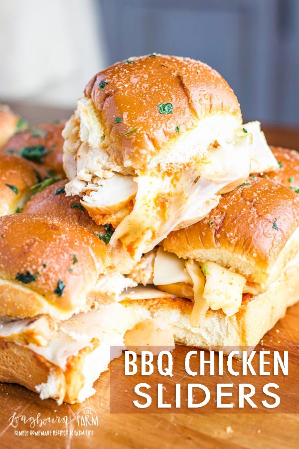 BBQ chicken sliders are so easy to put together and make a delicious meal or party appetizer! Serve them warm or at room temp, they'll be a hit either way! #chickensliders #bbqchickensliders #bbqchicken #chickensliderrecipe #chickensliderrecipes #chickensliderrecipes #bbqchickensliderrecipe #chickenslidereasy #chickensliderhawaiianrolls