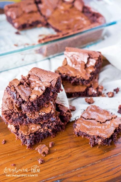 Get the best brownie recipe from scratch! Chewy in the middle, crinkly tops, and perfect chocolatey flavor. Easy homemade brownies that hit every mark! #homemadebrownies #homemadebrownieseasy #homemadebrowniesrecipe #homemadebrowniesfromscratch #browniesfromscratch #browniesfromscratcheasy #browniesfromscratchhomemade #browniesfromscratchchewy #browniesfromscratchwithcocoa #browniesfromscratchfudgey