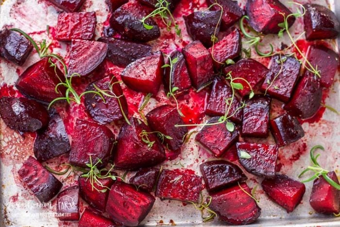 Oven roasted beets are incredibly easy to prepare and the whole family will love them! This simple recipe takes bland to delicious and everyone is a beet lover after they try it! #beet #beetrecipes #beetrecipe #beetroot #ovenroastedbeets #ovenroastedbeetssimple #ovenroastedbeetsrecipes #ovenroastedbeetshealthy