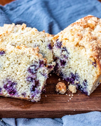 Blueberry Bread with Crumb Topping