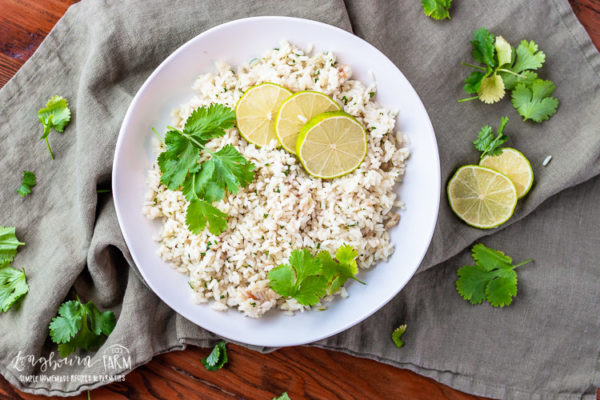 Cilantro Lime Rice Recipe • Longbourn Farm