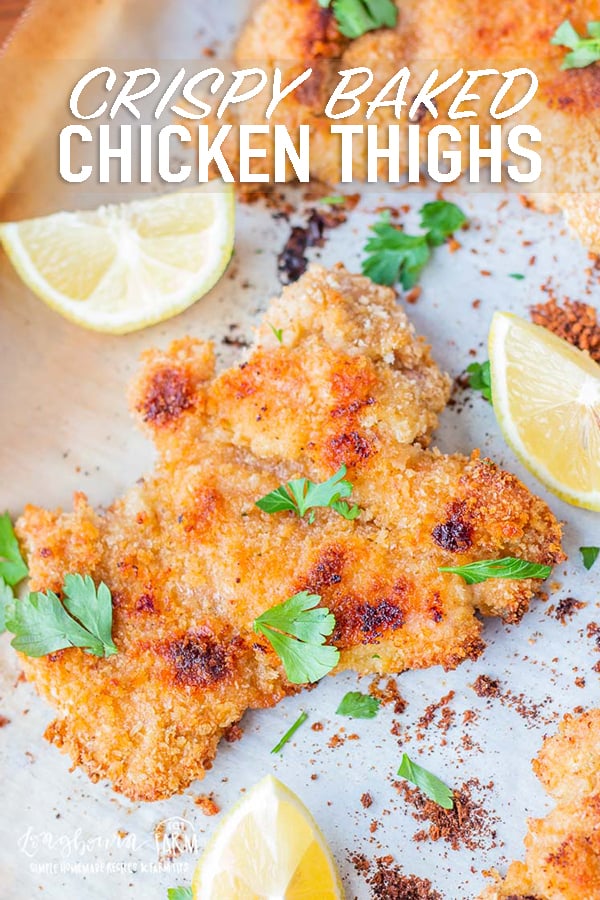 Crispy oven baked chicken thighs are way easier than you think to make! Ultra crispy on the outside and perfectly cooked on the inside. #chickenthighs #ovenbakedchickenthighs #ovenbakedchickenthighseasy #ovenbakedchickenthighscrispy #ovenbakedchickenthighsskinless #ovenbakedchickenthighsboneless #chickenthighsskinless #chickenthighsboneless #chickenthighsbaked #chickenthighscrispy #chickenthighsrecipe