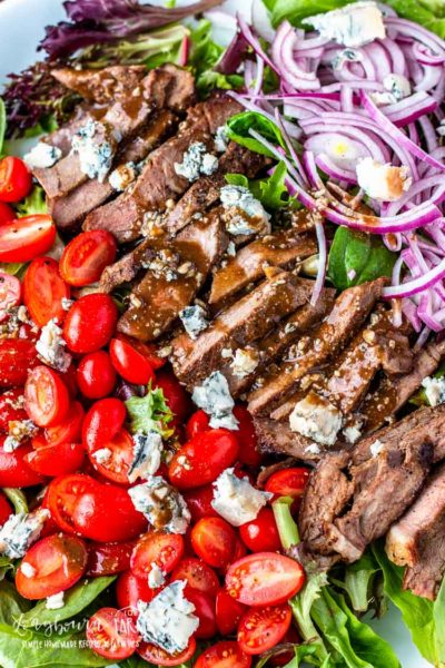 Blue Cheese Steak Salad Recipe with Balsamic Dressing