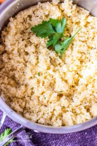 Moroccan couscous is a really simple side dish that is easy to make! Vary the flavor to make it the perfect pairing to any main dish. #couscous #moroccancouscous #couscousrecipe #couscousrecipeeasy #couscousrecipes #howtocookcouscous #sidedish #easysidedish #healthycouscous
