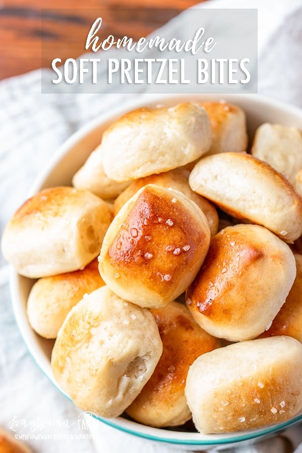 Homemade soft pretzel bites are easy to make and the perfect salty snack. Just as good as Pretzel Maker and you can enjoy them at home! #softpretzel #pretzelbites #softpretzelbites #pretzelbiteshomemade #pretzelbiteseasy #pretzelbitesrecipe #pretzelbitesdough #pretzel #homemadedough #homemadebread #homemadepretzel