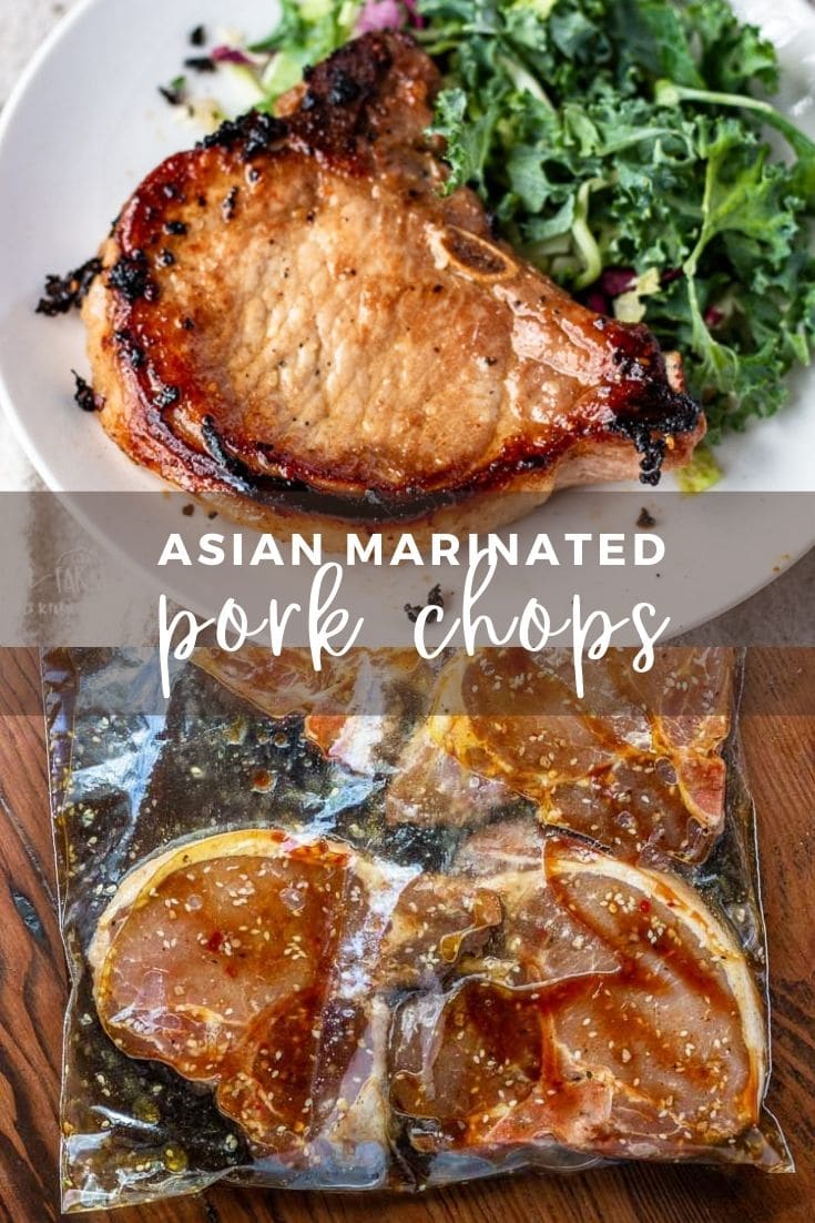 Asian marinated pork chops are a great way to serve a flavorful dinner with only a little effort. Paired well with rice and veggies, you could have a healthy and filling dinner with very little hands-on time! With this Asian marinade being so easy to make, you don’t need to be a professional chef to pull this dish off. #porkchops #asianfood #asianporkchops ##asianporkchoprecipe #asianporkchopmarinade #asianporkchopgrill #asianporkchopbaked