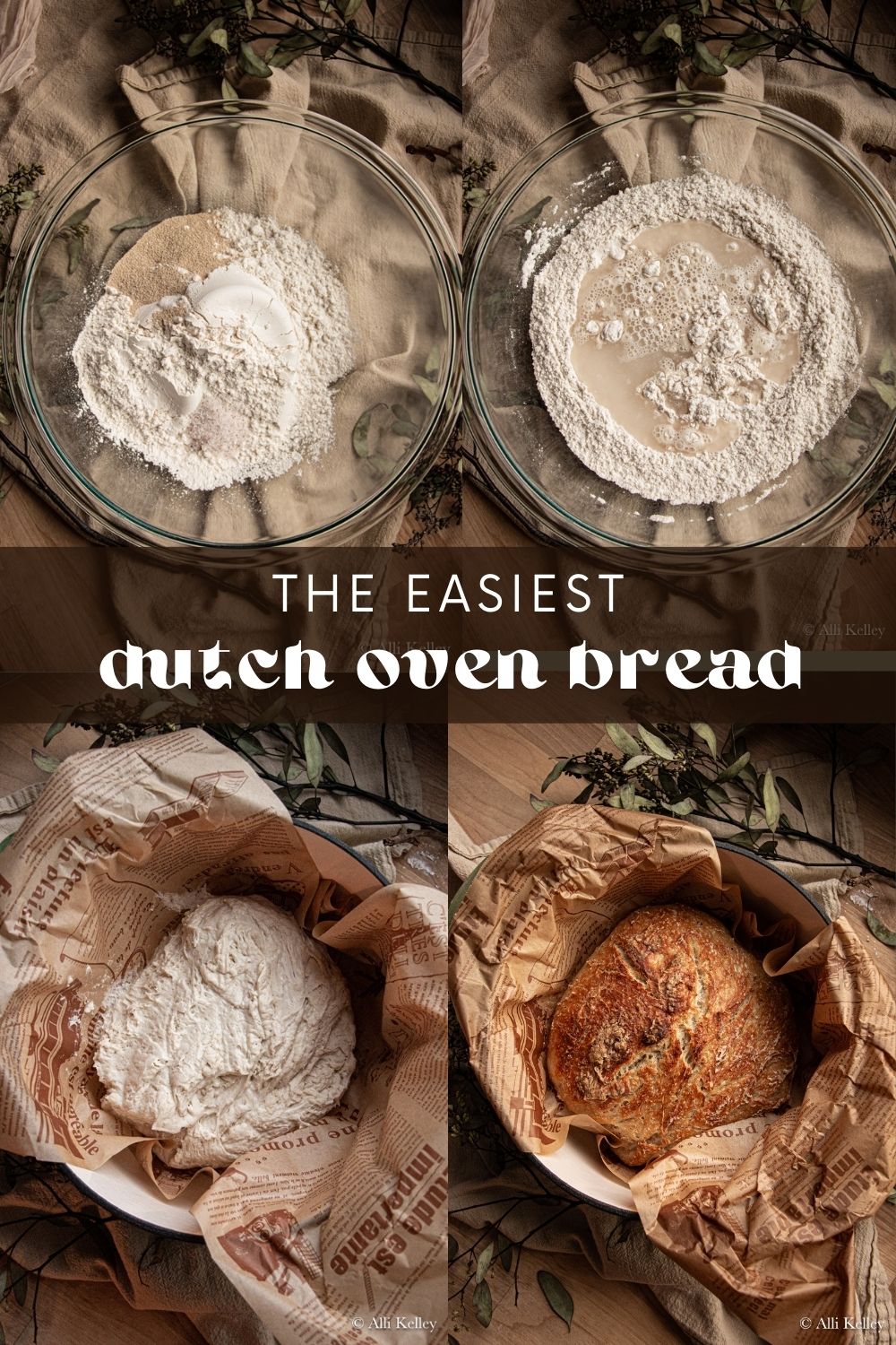 No knead dutch oven bread is so easy to make and turns out perfectly every time, even if you are a beginner. Bake this with coals or in the oven, it's amazing either way! #noknead #breadbaking #dutchoven #castironcooking #castiron #bakingincastiron #dutchovenbread #nokneadbread #dutchovenbreadeasy #dutchovenbreadrecipe