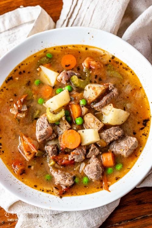 Making beef stew in the pressure cooker is so quick and easy. It makes an ultra tender and flavorful stew in minutes instead of hours! #beef #beefitswhatsfordinner #beefstew #pressurecooker #instantpot #pressurecookerbeef #pressurecookerbeefstew #instantpotbeefstew #instantpotbeef