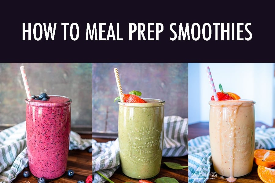 Learning how to meal prep smoothies is easy! Stock your freezer so you have a stash of quick and healthy breakfasts or snacks ready for any time.