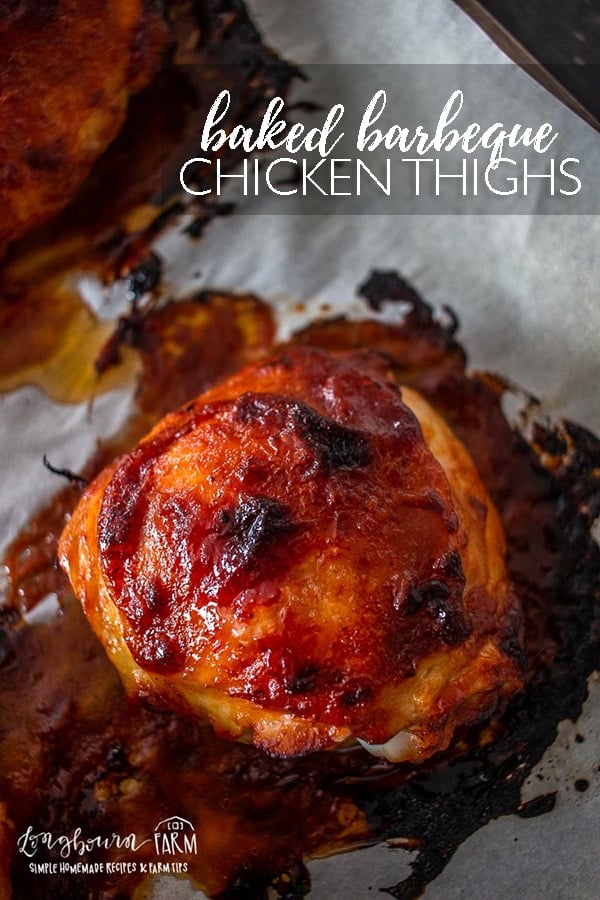 Baked BBQ Chicken Thighs are an easy dinner that the whole family will love! Done in just 35 minutes, it's a winner for any day of the week.