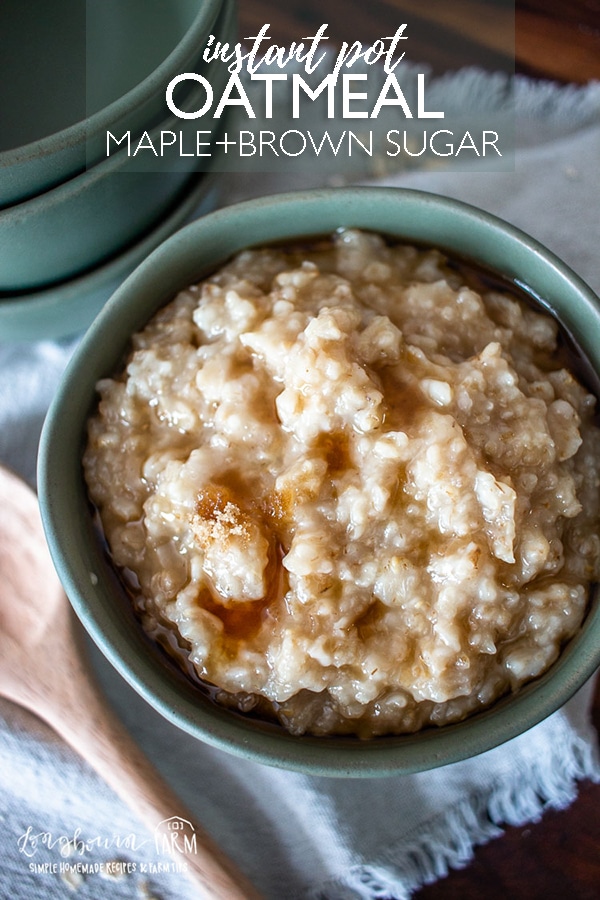 Maple and brown sugar oatmeal is a perfect breakfast cereal for when you want something warm and sweet! Make it in a pressure cooker super fast!