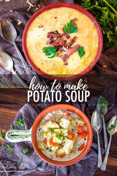 If you need all the tips on how to make potato soup, check out this post! Recipes, questions and answers, storage tips and more. 