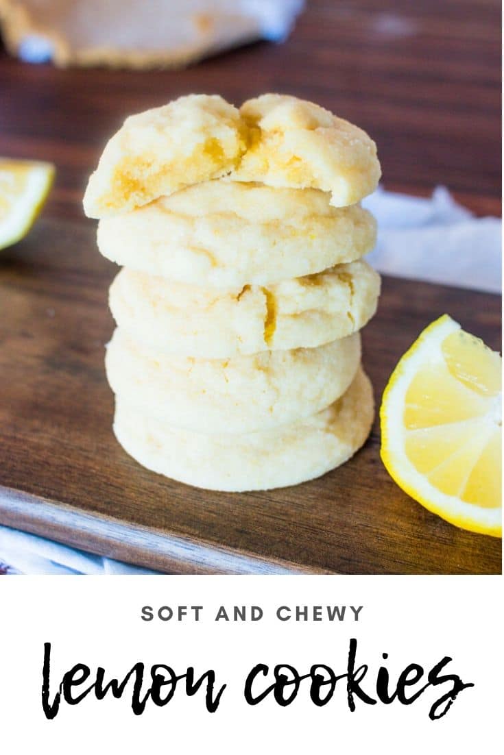 Soft, fluffy, and chewy with a slight sugary crunch on the outside! These lemon cookies are packed with lemon flavor and are sure to be a hit.