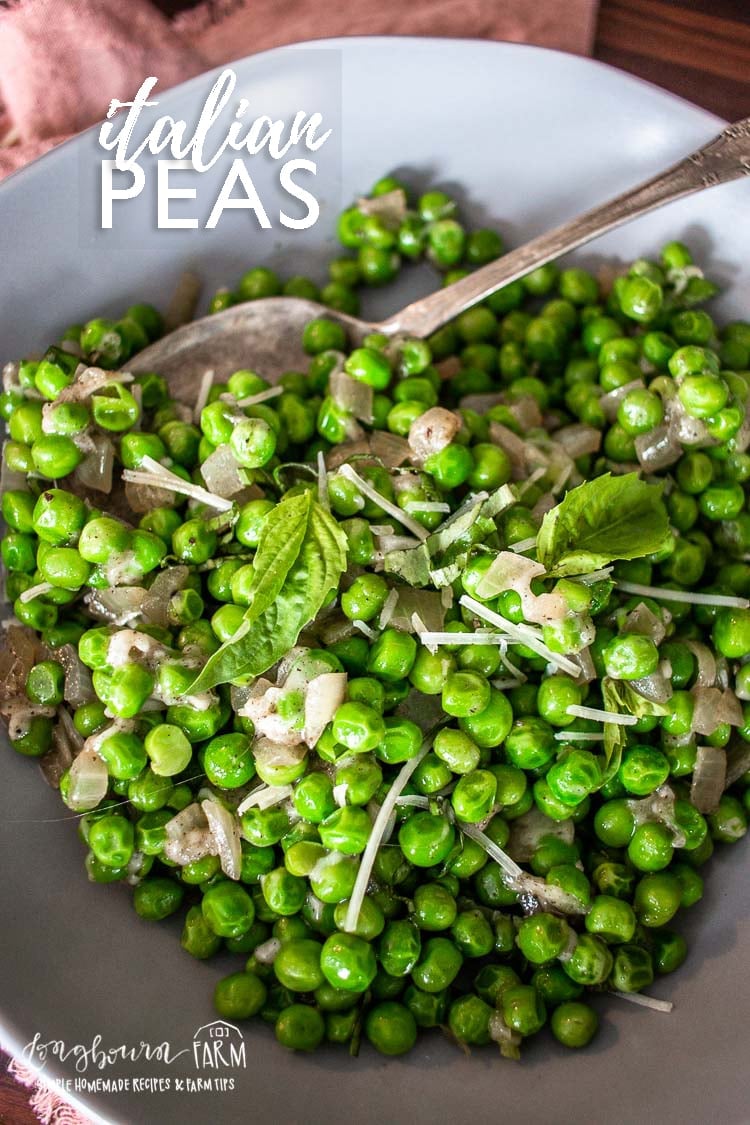 Italian peas are a simple and flavorful side dish for any meal! They are ready in just a few minutes but will be a hit with your whole family.