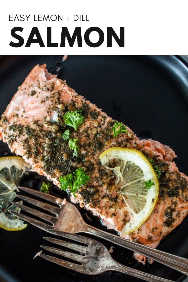 Lemon dill salmon is a deliciously simple but flavorful dinner. Easy preparation and a quick bake time means that a delicious dinner is ready to go quickly!