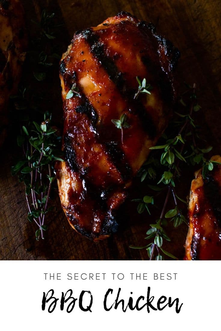 Find out the secret for how to make tender and juicy grilled BBQ chicken! No long brining steps, just a simple grilling method for perfect BBQ chicken.