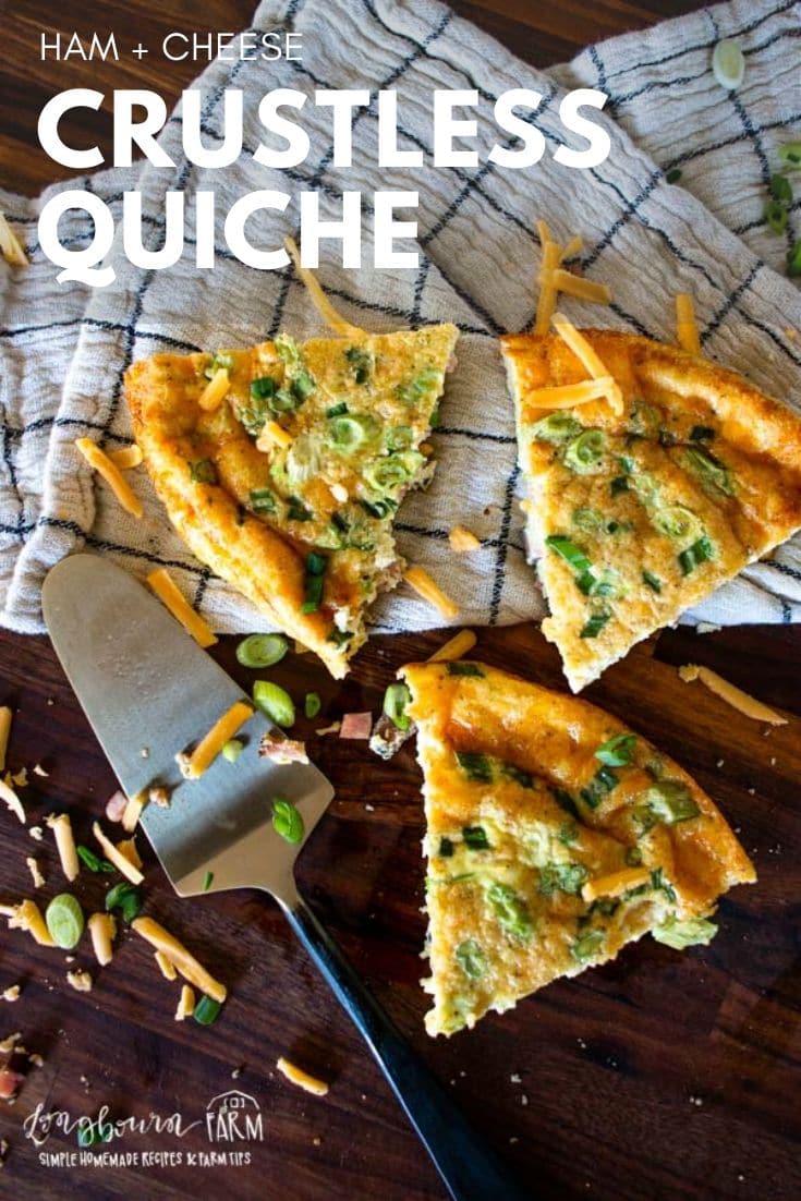 Crustless quiche is a super easy way to put a breakfast together in a matter of minutes. Flavor in every bite and a fast favorite!