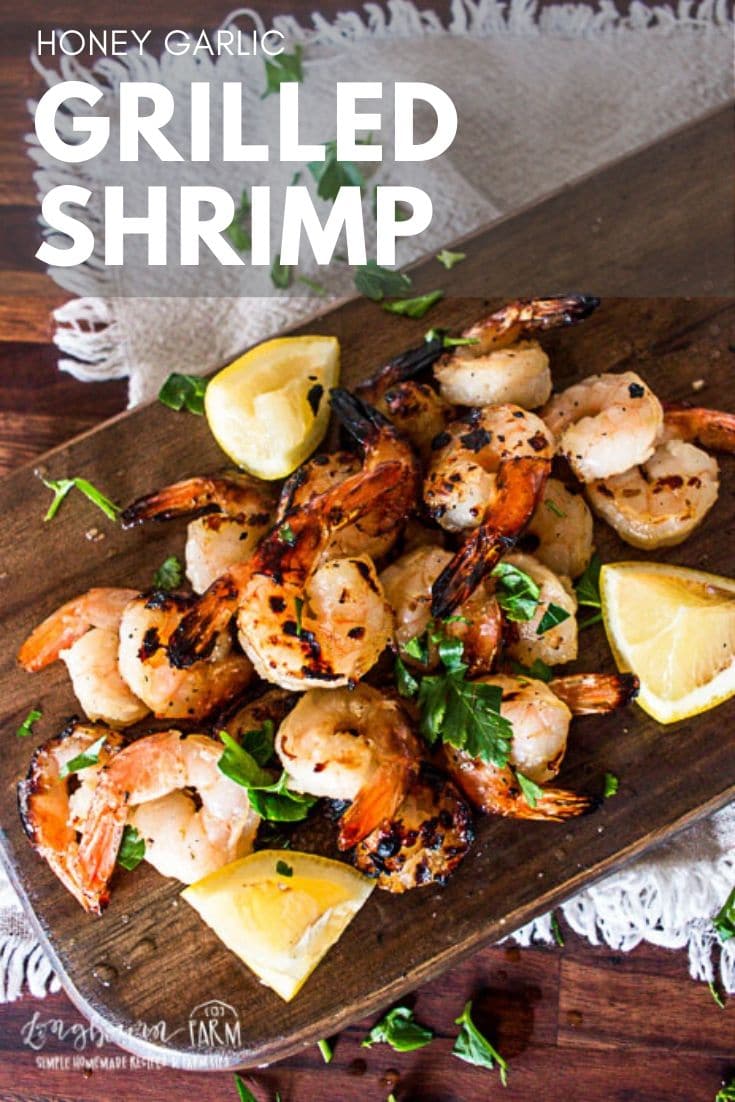 Honey garlic shrimp is one of those fast dinner ideas that you can have on the plate in 30 minutes or less. Grilling it adds great flavor!