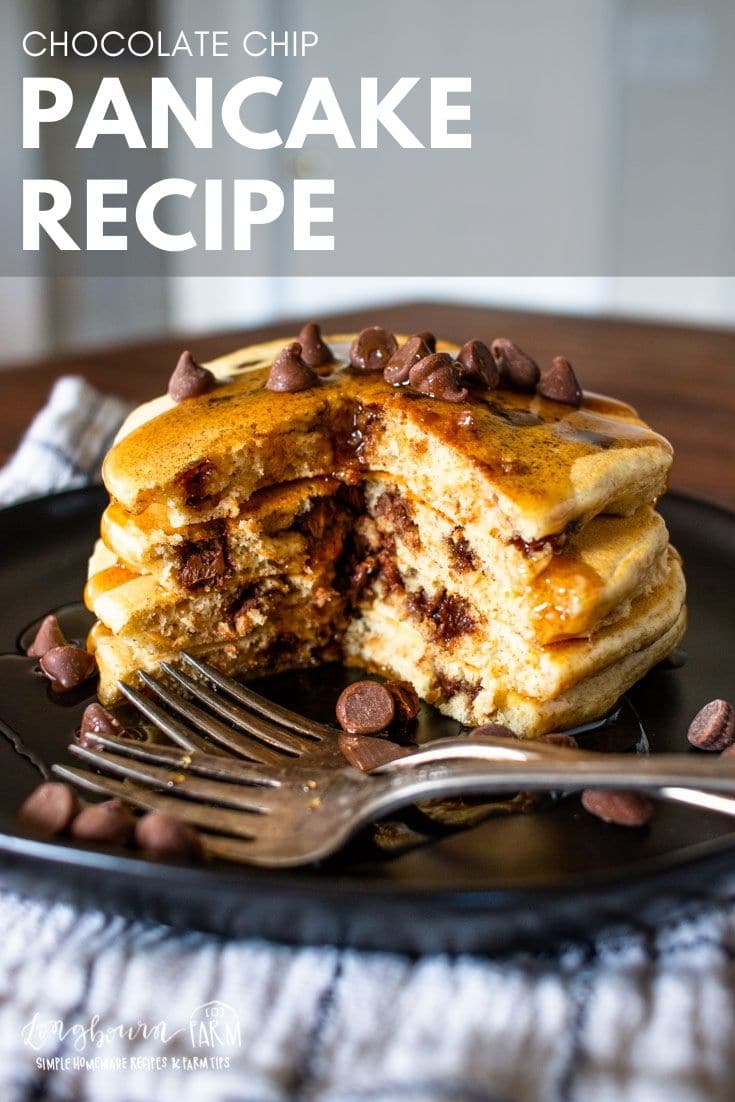 Fluffy chocolate chip pancakes are easy to make and sure to be a hit at every breakfast! Kids love making them and helping get breakfast on the table.
