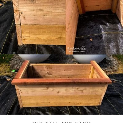 Building a DIY Tall Planter Box is really easy and much cheaper than buying one. With a few supplies, you can get it done a few hours.