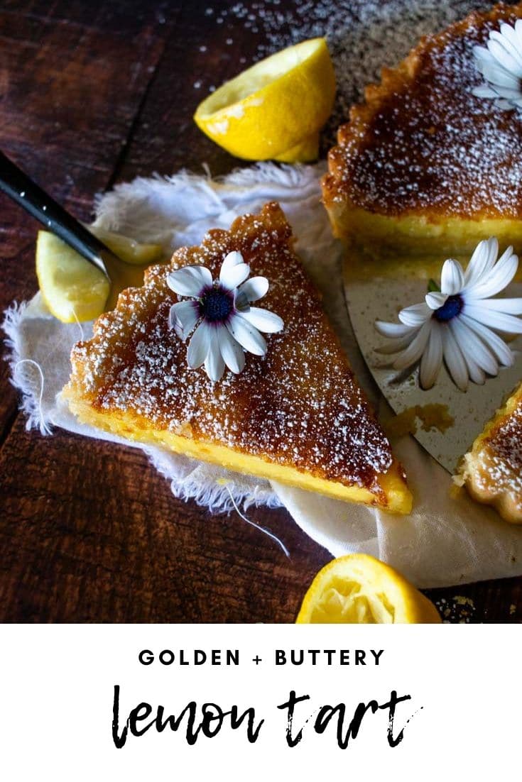 This lemon tart recipe is easy to make and comes out delicious and golden brown on top from being baked with the filling. Tart, sweet, and delicious!