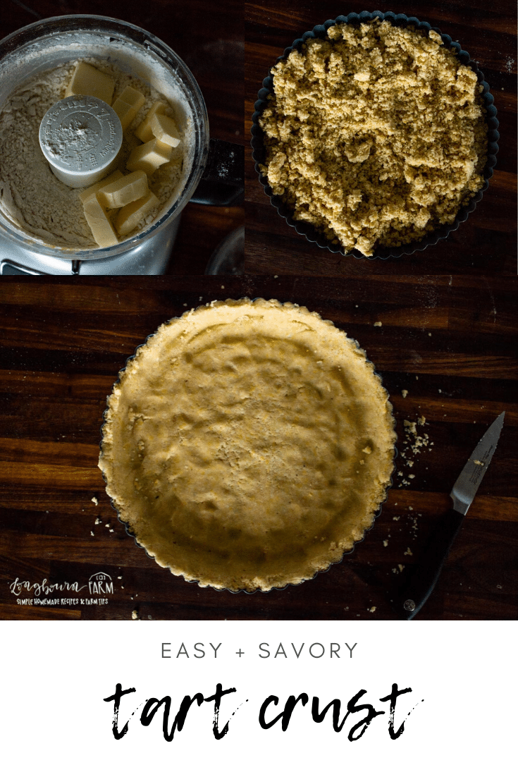 Making tart crust can seem intimidating and hard. But give this savory tart crust a try for an easy and delicious crust! Buttery, flakey, and flavorful!